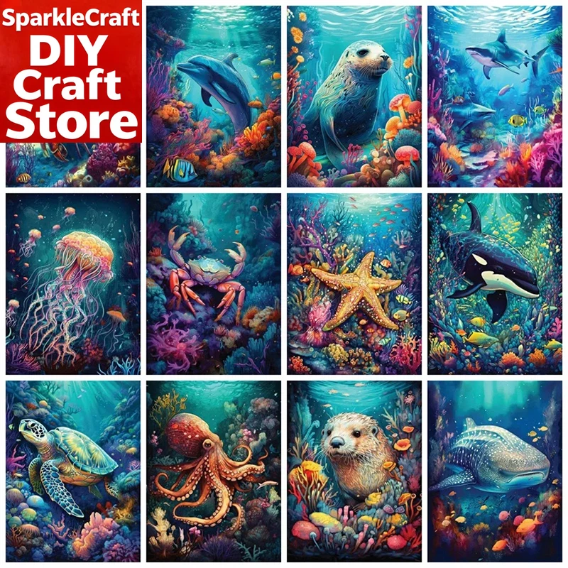 Resin Art Wallpaper - طقم رسم بالألماس مربع الشكل بدون