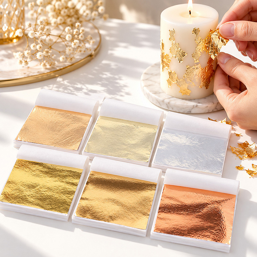 Resin Art Wedding Gift - 100 ورقة من ورق الذهب للاستخدام