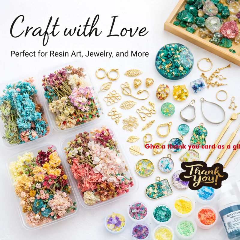 Resin Art Wedding Gift - مجموعة من 10 صناديق مزينة بباقات