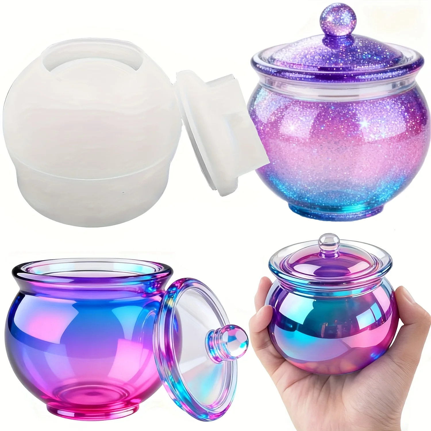 Resin Art Case - مجموعة واحدة من قوالب الراتنج المستديرة