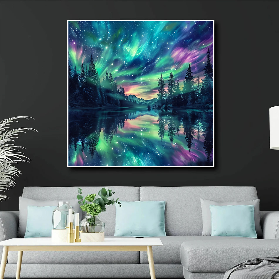 لوحة فسيفساء ماسية بدون إطار،  - مراجعة Resin Art Wallpaper وسعره
